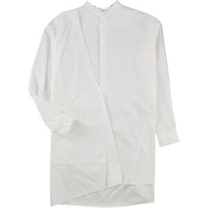 Y's Womens 4-Button Tunic Blouse, White, NWT